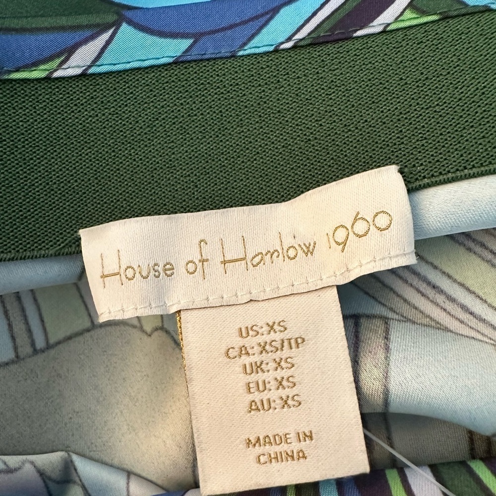 HOUSE OF HARLOW Maxi Geometric Pattern Elastic Waist Fringes Skirt BNWT - Picture 5 of 11